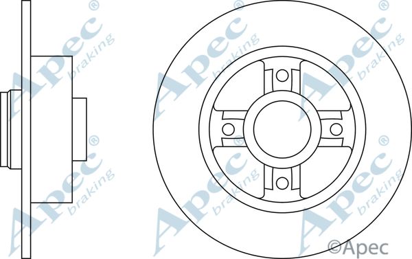 APEC BRAKING Тормозной диск DSK2235